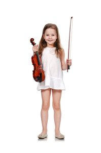 Girl Holding Violin